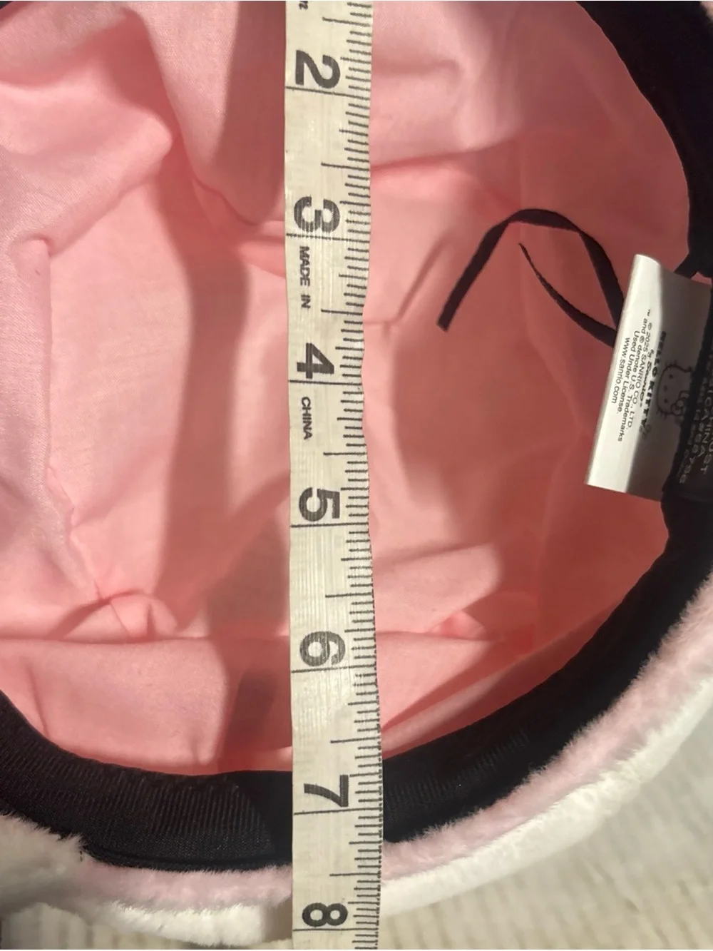 Sanrio Hello Kitty White and Pink Faux Fur  Hat Merch 2025 Universal